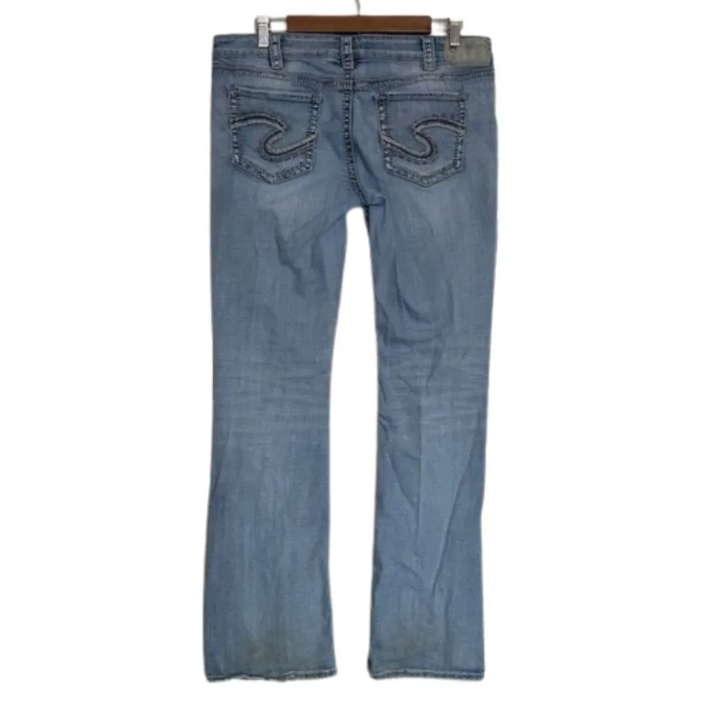 Silver Jeans Super Stretch Aiko Bootcut Low Rise Womens 32/33 Cotton Cowgirl - Picture 5 of 16
